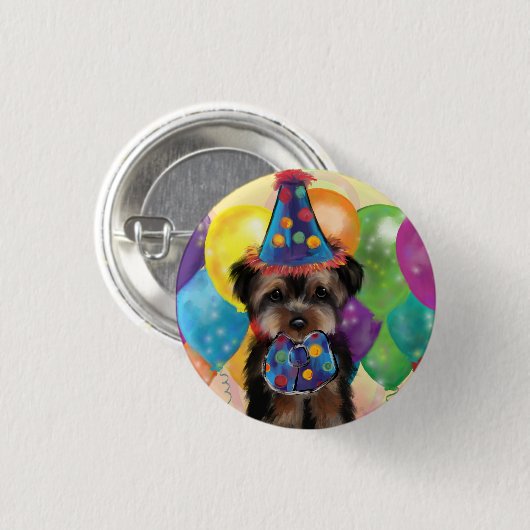 YORKIE BUTTON (Vorne & Hinten)