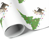 Yorkie Christmas Design Geschenkpapier (Rolleneckpunkt)