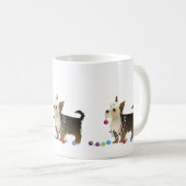 Yorkie Christmas Design Kaffeetasse (VorderseiteRechts)