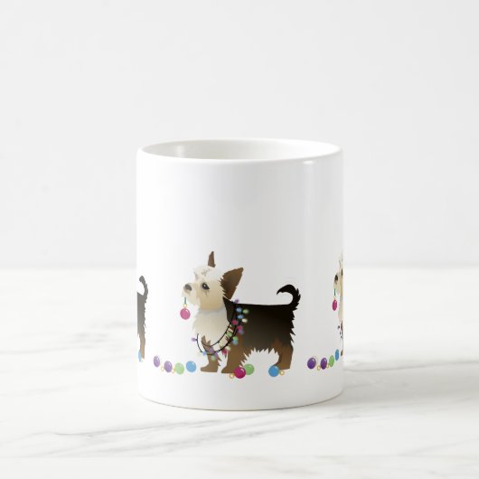 Yorkie Christmas Design Kaffeetasse (Mittel)