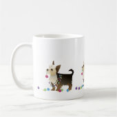 Yorkie Christmas Design Kaffeetasse (Links)
