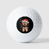 Yorkie Christmas Dog Long Xmas Geschenk Golfball (Vorderseite)