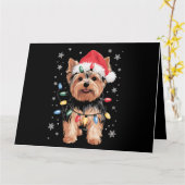 Yorkie Christmas Dog Long Xmas Geschenk Karte (Gelbe Blume)