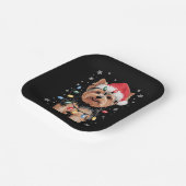 Yorkie Christmas Dog Long Xmas Geschenk Pappteller (Gewinkelt)