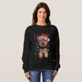 Yorkie Christmas Dog Long Xmas Geschenk Sweatshirt (Vorne ganz)