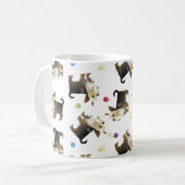 Yorkie Christmas Dog Seamless Pattern Tasse (Vorderseite Links)