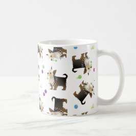 Yorkie Christmas Dog Seamless Pattern Tasse