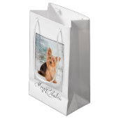 Yorkie Christmas-Geschenktasche Kleine Geschenktüte (Vorderseite Schrägansicht)