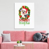 YORKIE CHRISTMAS MERRY WOOFMAS Dog Lover Yorkshire Leinwanddruck (Insitu (Wohnzimmer))