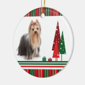 Yorkie Christmas Ornament (Links)