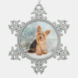 Yorkie Christmas Ornament