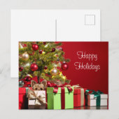 Yorkie Christmas Postkarte (Vorne/Hinten)