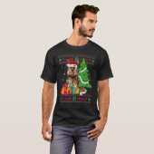 Yorkie Christmas Sweater Yorkie Christmas Tree Lig T-Shirt (Vorne ganz)