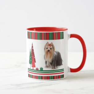 Yorkie Christmas Tasse