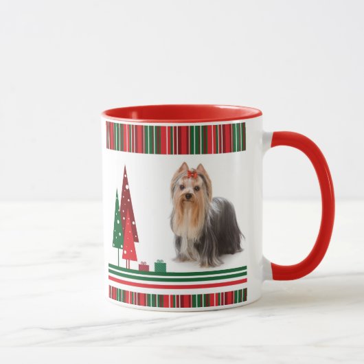 Yorkie Christmas Tasse (Rechts)