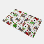 Yorkie Christmas Yorkshire Terrier Dog Fußmatte (Schrägansicht)