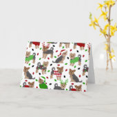 Yorkie Christmas Yorkshire Terrier Karte (Gelbe Blume)