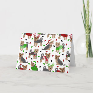 Yorkie Christmas Yorkshire Terrier Karte