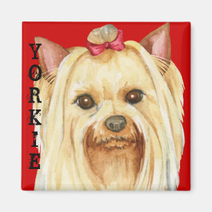 Yorkie Color Block Magnet
