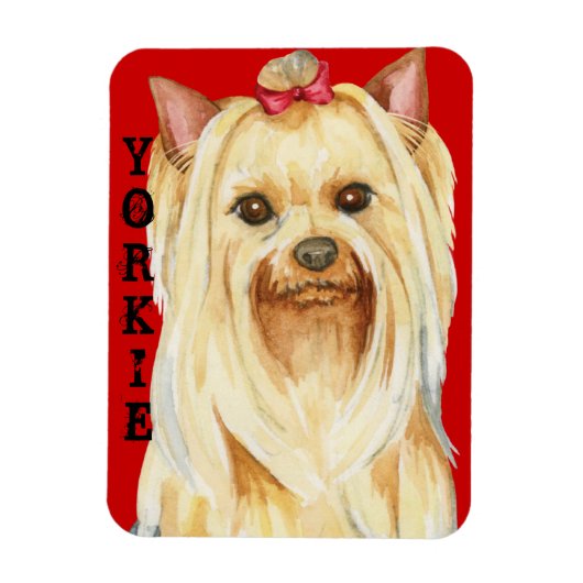 Yorkie Color Block Magnet (Vertikal)