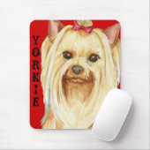 Yorkie Color Block Mouse Pad Mousepad (Mit Mouse)