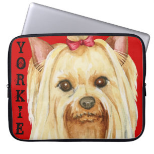 Yorkie Color Block Notebook-Sieb Laptopschutzhülle