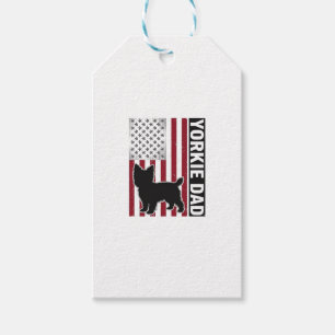 Yorkie Dad Patriotisch Vintage Gravur Hund-Shirt D Geschenkanhänger