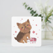 Yorkie der Niedlichste Trouble Maker Dankeskarte (Stehend Vorderseite)