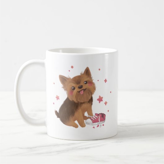 Yorkie der Niedlichste Trouble Maker Kaffeetasse (Links)