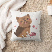 Yorkie der Niedlichste Trouble Maker Kissen (Decke)