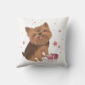 Yorkie der Niedlichste Trouble Maker Kissen (Rückseite)