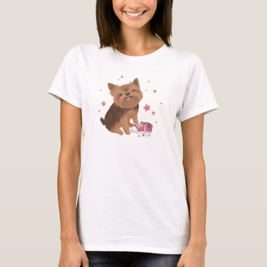 Yorkie der Niedlichste Trouble Maker T-Shirt (Vorderseite)