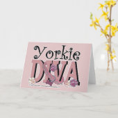 Yorkie DIVA Karte (Gelbe Blume)