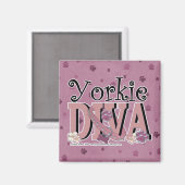 Yorkie DIVA Magnet (Vorderseite/Rückseite)