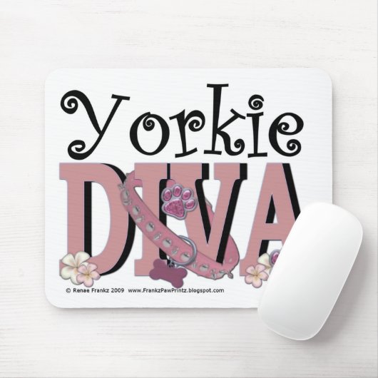 Yorkie DIVA Mousepad (Mit Mouse)