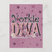 Yorkie DIVA Postkarte (Vorderseite)