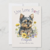 Yorkie Dog Adoption, Gotcha Day Karte (Vorderseite)
