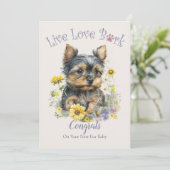 Yorkie Dog Adoption, Gotcha Day Karte (Stehend Vorderseite)