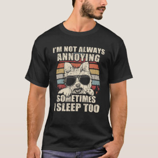 Yorkie Dog Annoying Vintag Retro Funny T-Shirt
