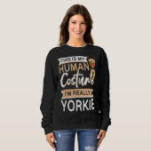 Yorkie Dog Apparel Yorkshire Terrier Eigentümer de Sweatshirt (Vorne ganz)