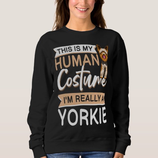 Yorkie Dog Apparel Yorkshire Terrier Eigentümer de Sweatshirt (Vorderseite)