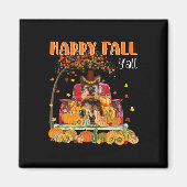Yorkie Dog Autumn Fall Pumpkin Truck Mappe Thanksg Magnet (Vorne)