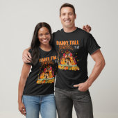 Yorkie Dog Autumn Fall Pumpkin Truck Mappe Thanksg T-Shirt (Unisex)