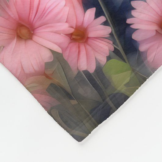 Yorkie Dog Blume Fleecedecke (Ecke)