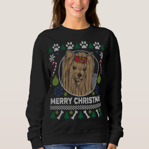 Yorkie Dog Breed Ugly Christmas Sweater Sweatshirt