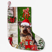 Yorkie Dog Christmas Kleiner Weihnachtsstrumpf (Vorderseite)
