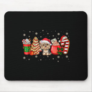 Yorkie Dog Christmas Pajamas Kaffee Latte Tasse Xm Mousepad