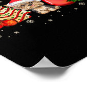 Yorkie Dog Christmas Pajamas Kaffee Latte Tasse Xm Poster (Ecke)