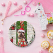 Yorkie Dog Christmas Pappteller (Party)