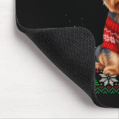Yorkie Dog Christmas Wearing Ugly Christmas Sweate Mousepad (Ecke)